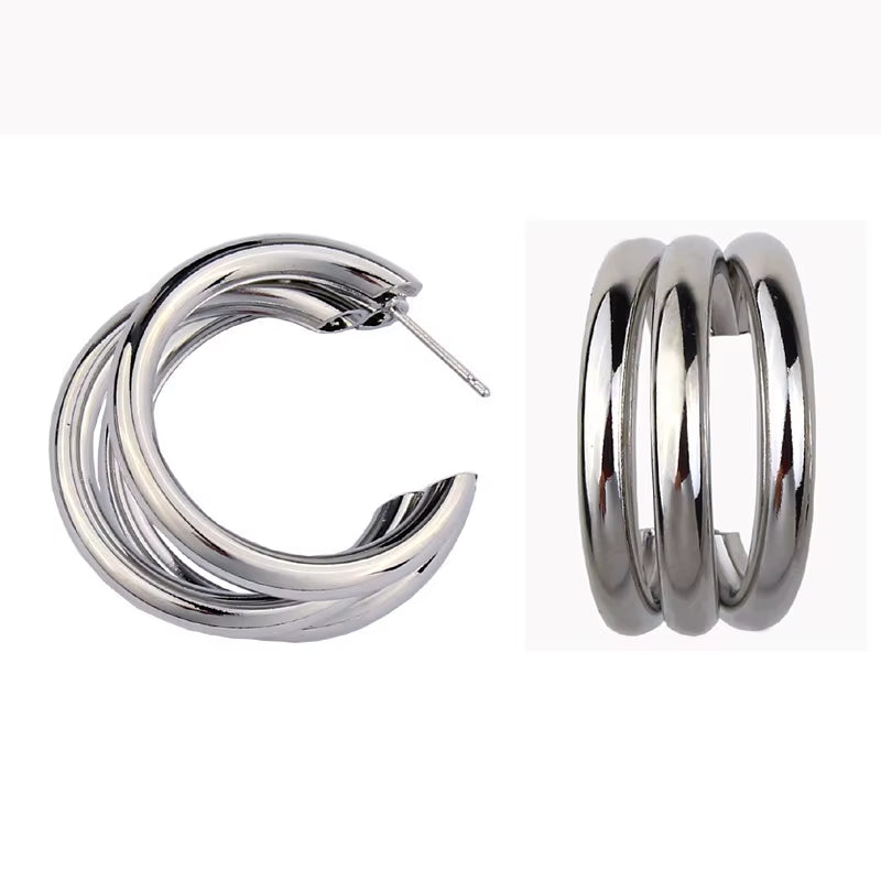 GleamSet™ 4-Piece Gold Claw Stud Earring Collection – Irresistibly Chic, Effortlessly Modern