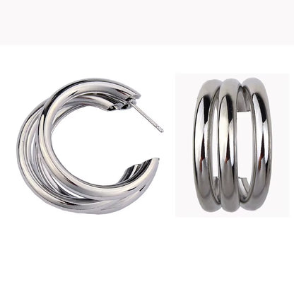 GleamSet™ 4-Piece Gold Claw Stud Earring Collection – Irresistibly Chic, Effortlessly Modern